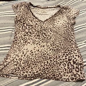 Alfani animal print long pants PJ set